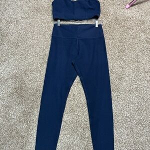 Glyder Deep Blue Leggings and Top Set